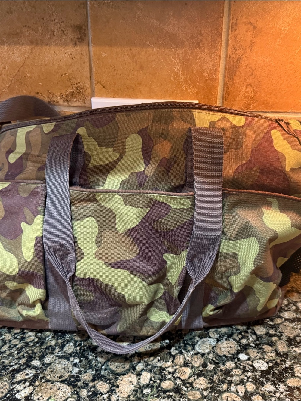 Skip Hop Camouflage Duffel Bag - Green/Brown